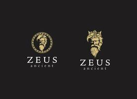 uralt griechisch Zeus Logo Design. Jahrgang Zeus Logo Vektor