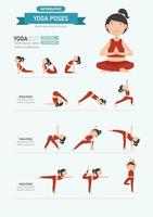 yoga poserar infographics. vektor