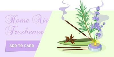 landning sida eller baner för aromaterapi vektor