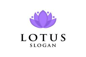 symbol lotus skönhet logotyp vektor