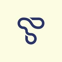minimalistisk brev t logotyp vektor