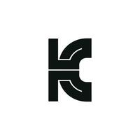 minimalistisk brev k logotyp vektor