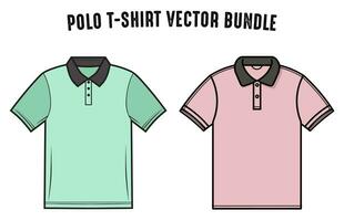 Polo T-Shirt Vektor Illustration Vorlage frei, Weiß T-Shirt Vektor Zeichnung isoliert auf Weiß Hintergrund