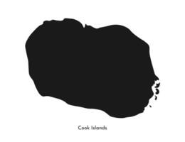 vektor isolerat förenklad illustration ikon med svart silhuett av laga mat öar Karta. vit bakgrund.