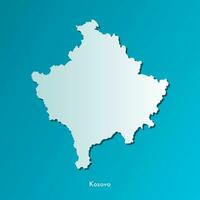 Vektor isoliert vereinfacht Illustration Symbol mit Blau Silhouette von kosovo Karte. dunkel Blau Hintergrund.