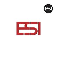 Brief esi Monogramm Logo Design vektor