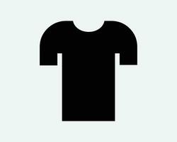 skjorta enkel enkel t skjorta tee design mode detaljhandeln Lagra t-shirt kort ärmar kläder ha på sig textil- svart vit form ikon tecken symbol eps vektor