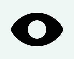 ögon ikon ser syn syn eyeball se cCTV spionera mål lins Kolla på tittar på optisk syn svart vit form linje översikt tecken symbol eps vektor