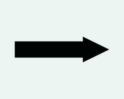rätt pil ikon öst sida riktning placera navigering väg väg markören här svart vit linje översikt form trafik tecken väg symbol eps vektor