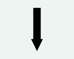 ner pil ikon ett huvud söder bakåt omvänd riktning placera navigering väg nedåt markören här svart form trafik tecken väg symbol eps vektor