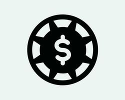 Vermögen Rad Symbol Glück Glücklich zocken Kasino Dollar Geld Sieg Roulette Spiel Chance Unterhaltung schwarz Weiß Gliederung Wette gestalten Zeichen Symbol eps Vektor