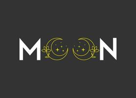 Mond Logo Design kostenlos Vorlage vektor