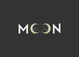 Mond Logo Design kostenlos Vorlage vektor