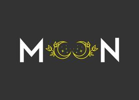 Mond Logo Design kostenlos Vorlage vektor