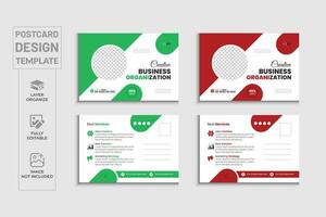 Fachmann modern korporativ Geschäft Postkarte Vorlage oder Marketing Agentur Postkarte Design mit 2farbig Versionen vektor