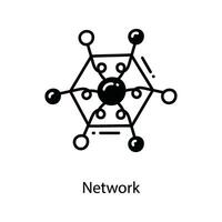 Netzwerk Gekritzel Symbol Design Illustration. Marketing Symbol auf Weiß Hintergrund eps 10 Datei vektor