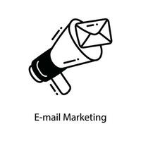 Email Marketing Gekritzel Symbol Design Illustration. Marketing Symbol auf Weiß Hintergrund eps 10 Datei vektor