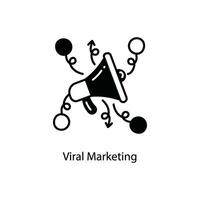 viral Marketing Gekritzel Symbol Design Illustration. Marketing Symbol auf Weiß Hintergrund eps 10 Datei vektor