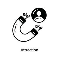 Attraktion Gekritzel Symbol Design Illustration. Marketing Symbol auf Weiß Hintergrund eps 10 Datei vektor