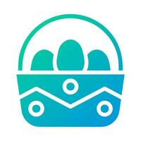 hink ägg ikon fast lutning grön blå Färg påsk symbol illustration. vektor