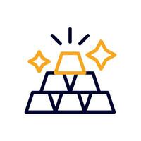 guld ikon duofärg orange svart företag symbol illustration. vektor