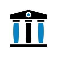 Bankwesen Symbol solide Blau schwarz Geschäft Symbol Illustration. vektor