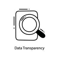 Daten Transparenz Gekritzel Symbol Design Illustration. Vernetzung Symbol auf Weiß Hintergrund eps 10 Datei vektor