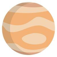 Solar- System Raum Objekt Planet Jupiter Vektor Illustration auf Weiß Hintergrund.