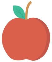 vektor röd äpple ikon isolerat på vit bakgrund.