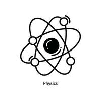 Physik Gekritzel Symbol Design Illustration. Schule und Studie Symbol auf Weiß Hintergrund eps 10 Datei vektor