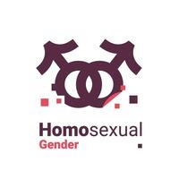 Zeichen zum homosexuell, Pixel Geschlecht Bild Logo Symbol isoliert auf Weiß Hintergrund vektor