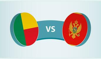Benin gegen Montenegro, Mannschaft Sport Wettbewerb Konzept. vektor