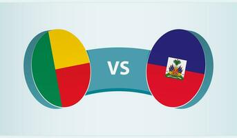 Benin gegen Haiti, Mannschaft Sport Wettbewerb Konzept. vektor