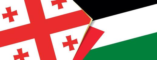 Georgia und Palästina Flaggen, zwei Vektor Flaggen.