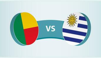 Benin gegen Uruguay, Mannschaft Sport Wettbewerb Konzept. vektor