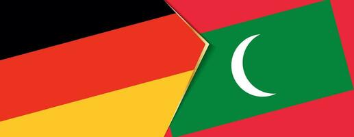 Tyskland och maldiverna flaggor, två vektor flaggor.