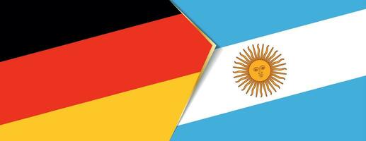Deutschland und Argentinien Flaggen, zwei Vektor Flaggen.