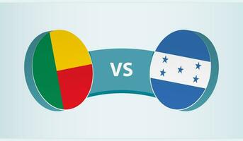 Benin gegen Honduras, Mannschaft Sport Wettbewerb Konzept. vektor