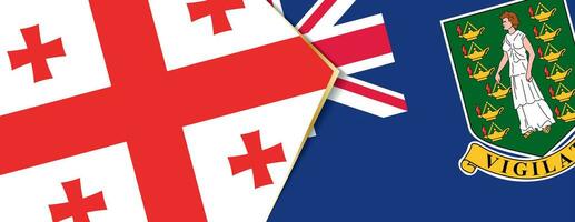 Georgia und britisch Jungfrau Inseln Flaggen, zwei Vektor Flaggen.