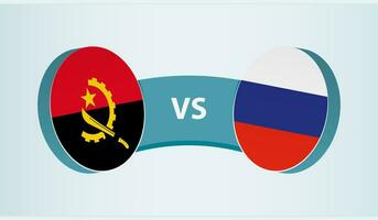 Angola gegen Russland, Mannschaft Sport Wettbewerb Konzept. vektor