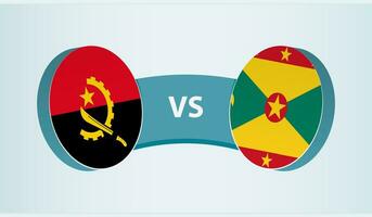 Angola gegen Grenada, Mannschaft Sport Wettbewerb Konzept. vektor