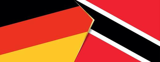 Tyskland och trinidad och tobago flaggor, två vektor flaggor.