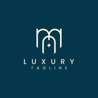 Luxus Brief m Logo zum elegant und stilvoll Mode Geschäft vektor
