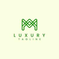 Luxus Brief m Logo zum elegant und stilvoll Mode Geschäft vektor