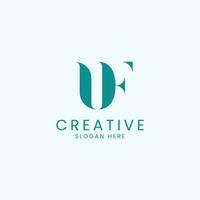 Initiale Luxus Brief uf Logo Design Vektor Bild