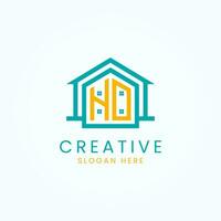 Initiale Brief hd Eigentum Logo Design Vektor Vorlage