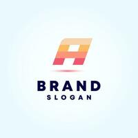 modern Brief ein Logo Design Vektor Bild