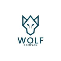 abstrakt Brief w Wolf Kopf Logo Vektor Bild