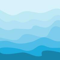 Wasser Welle Hintergrund Design, abstrakt Vektor Blau Ozean Walpaper Vorlage