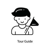 Tour leiten Gekritzel Symbol Design Illustration. Reise Symbol auf Weiß Hintergrund eps 10 Datei vektor
